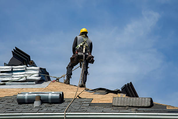 Professional Gutter Installation technician working in West Boxford, MA